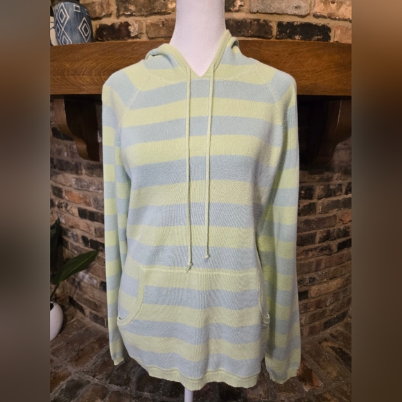 Ann Taylor LOFT Size L Stripe Sweater Hoodie - Picture 6 of 7